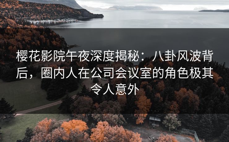 樱花影院午夜深度揭秘：八卦风波背后，圈内人在公司会议室的角色极其令人意外